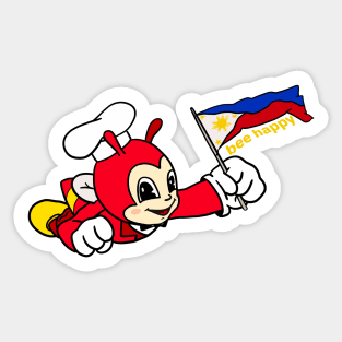 JOLLIBEE BEE HAPPY PHILIPPINE FLAG STICKER Sticker